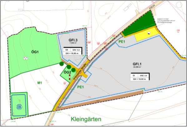 Ausschreibung Gewerbefläche GFl. 3 Hühndorfer Straße.JPG